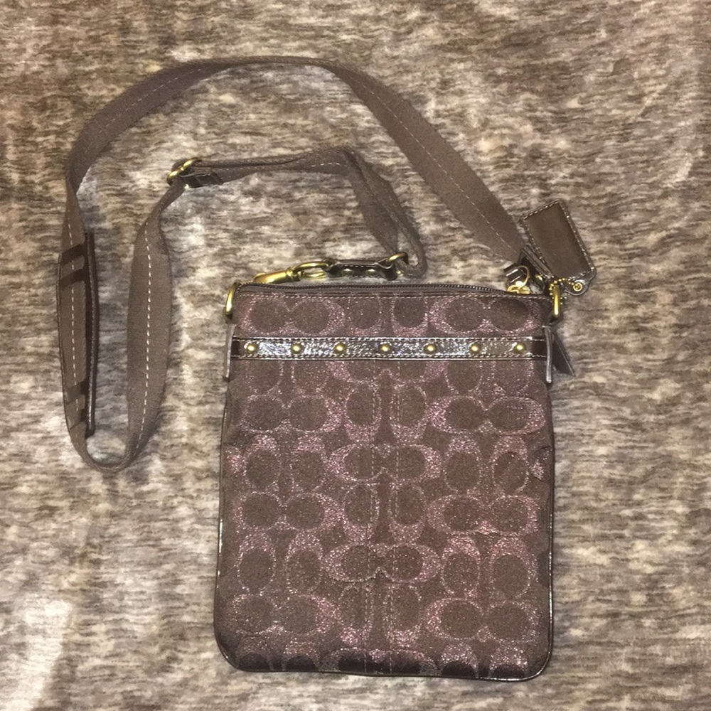 Coach bag| Brown Coach crossbody bag